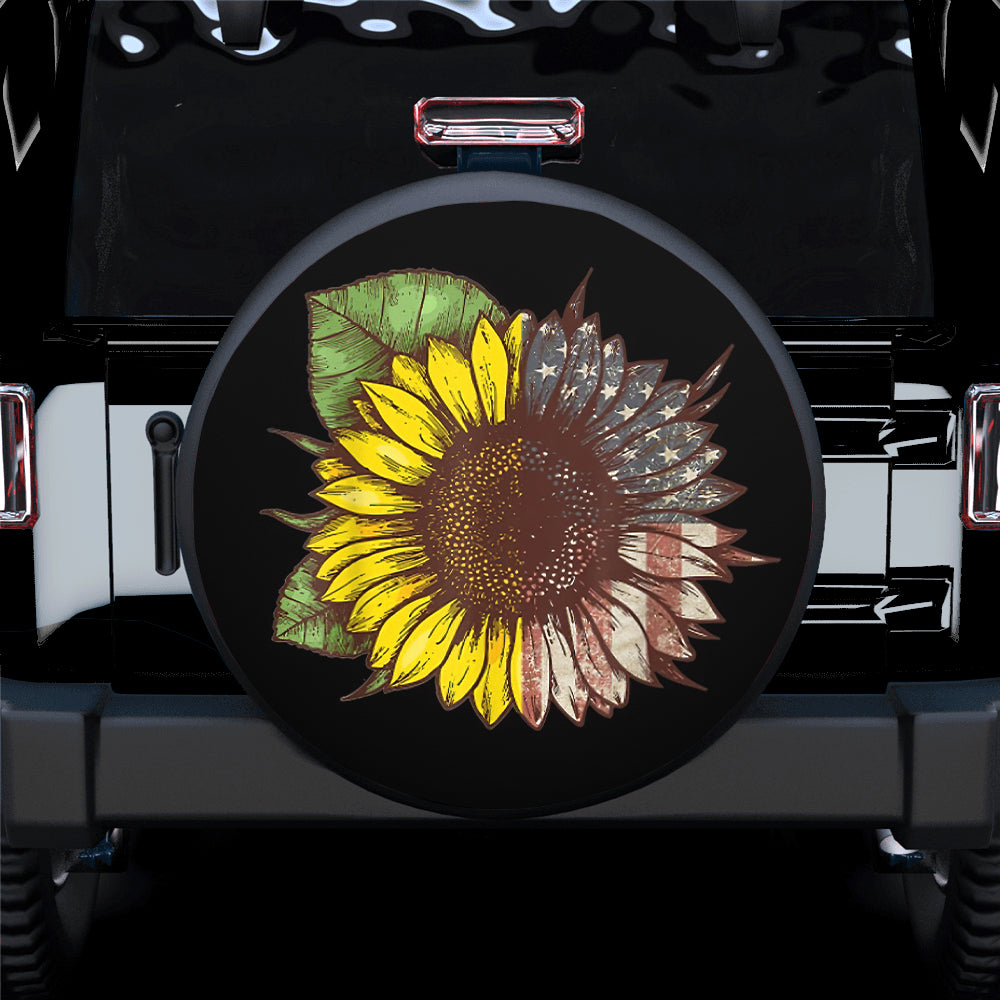American Sunflower Jeep Car Spare Tire Cover
