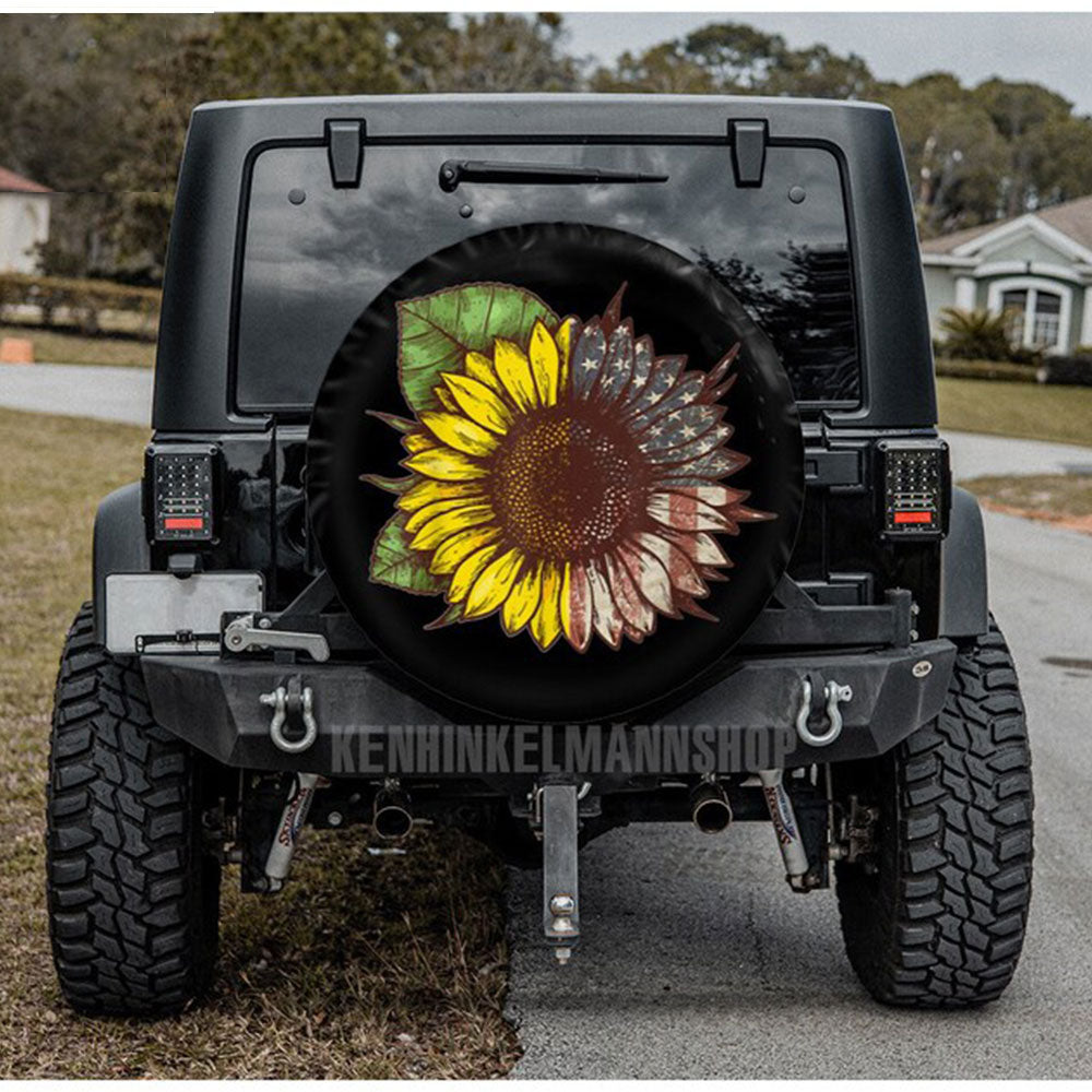 American Sunflower Jeep Car Spare Tire Cover