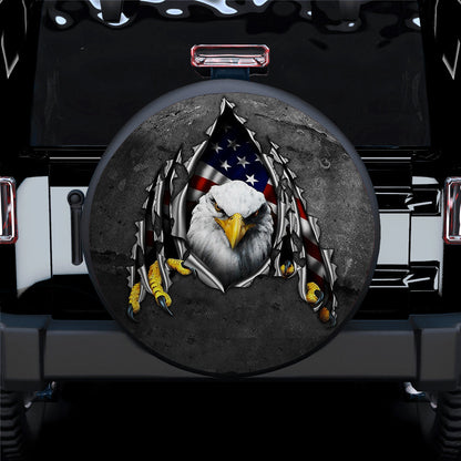American Us Flag Bald Eagle Car Spare Tire Cover
