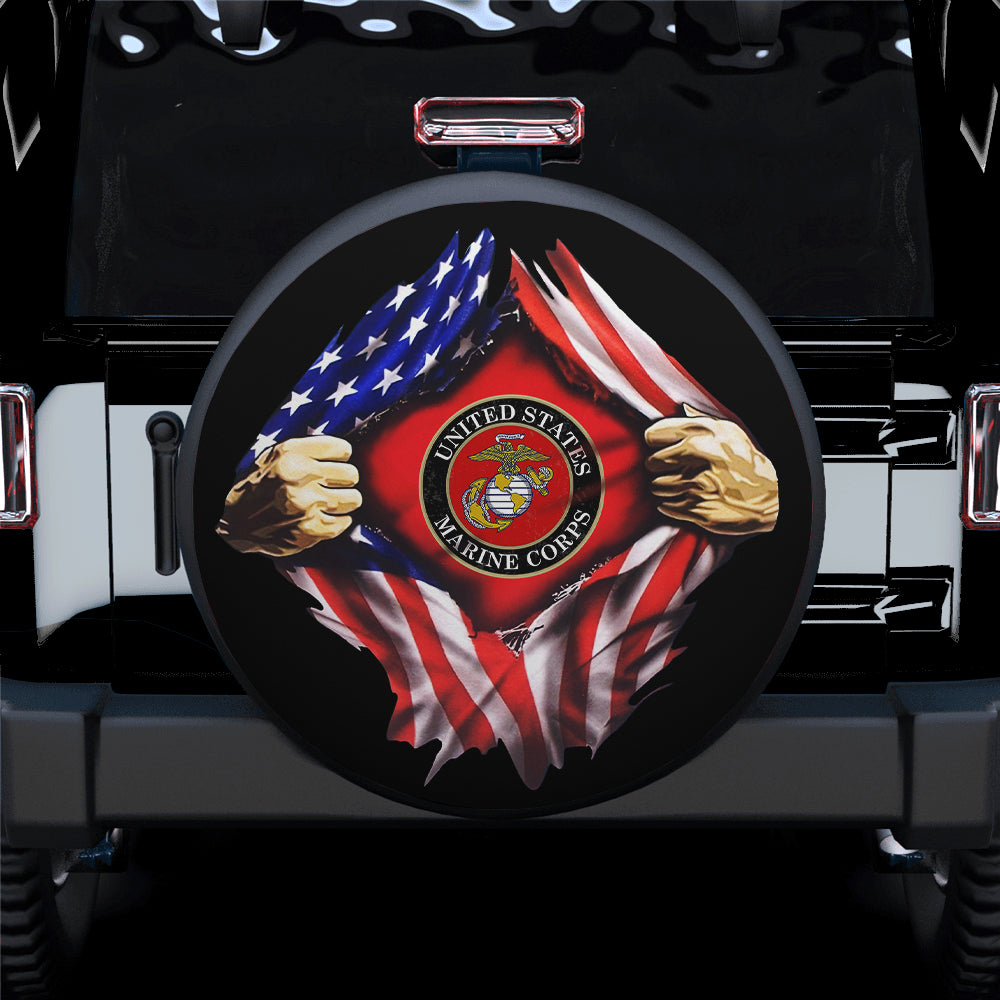 American Veterans, Marine Corps Flag, Custom Car Spare Tire Cover