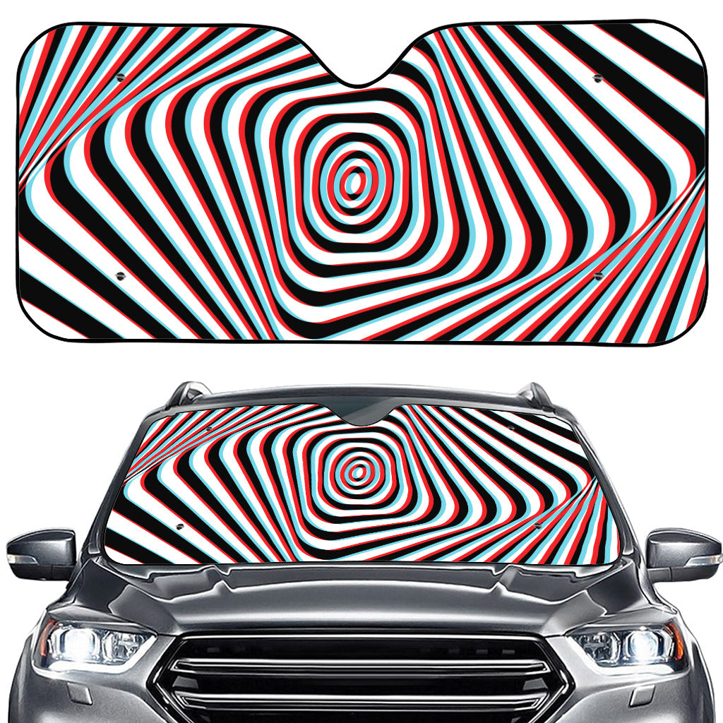 Anaglyph Optical Illusion Print Car Windshield Sun Shade