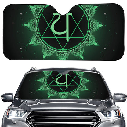 Anahata Chakra Symbol Print Car Windshield Sun Shade