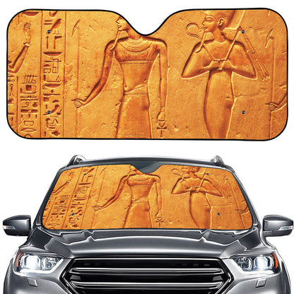 Ancient Egyptian Gods Print Car Windshield Sun Shade