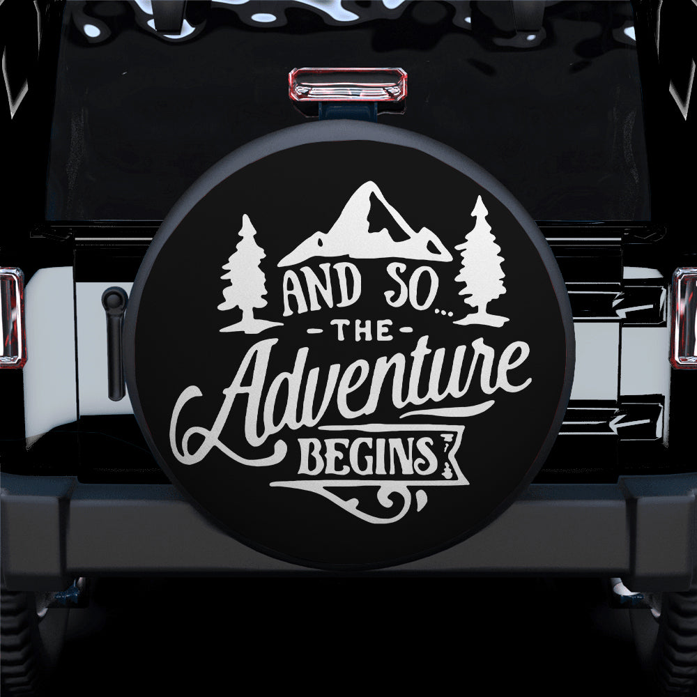 And So The Adventure Begins Car Spare Tire Cover