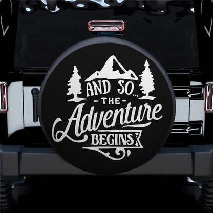And So The Adventure Begins Car Spare Tire Cover