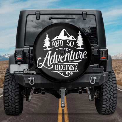 And So The Adventure Begins Car Spare Tire Cover