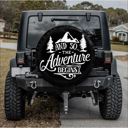 And So The Adventure Begins Car Spare Tire Cover