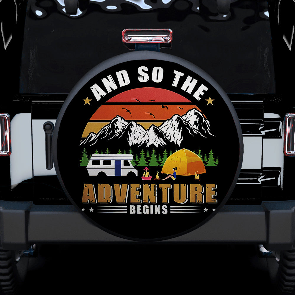 And So The Aventure Begins Jeep Car Spare Tire Cover