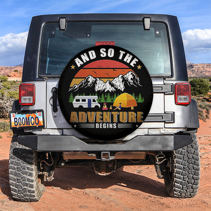 And So The Aventure Begins Jeep Car Spare Tire Cover