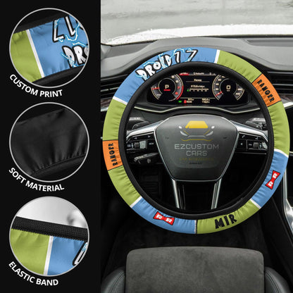 Android 17 Anime Steering Wheel Cover Custom Dragon Ball Anime Car Accessories