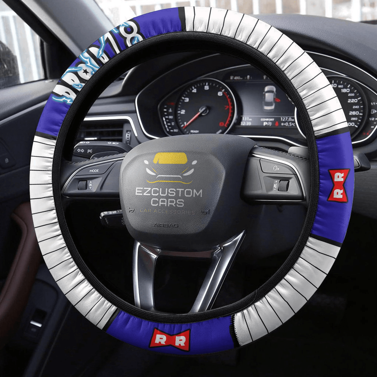 Android 18 Anime Steering Wheel Cover Custom Dragon Ball Anime Car Accessories