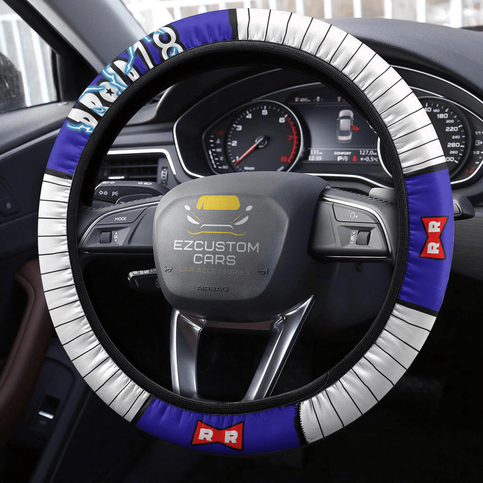 Android 18 Anime Steering Wheel Cover Custom Dragon Ball Anime Car Accessories