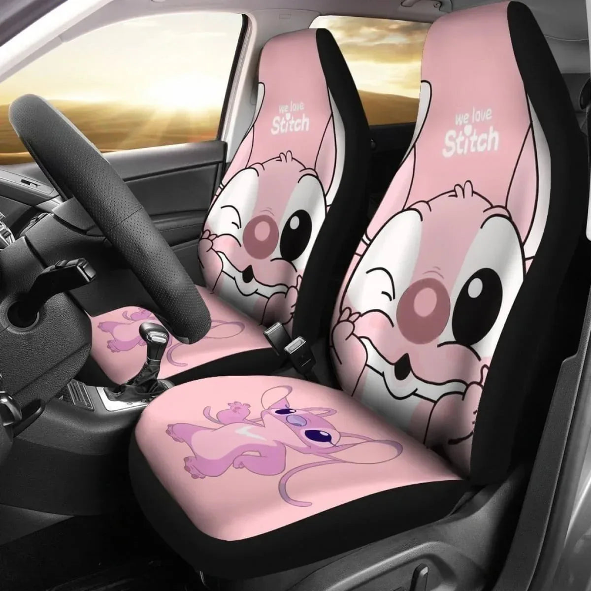 Angel Stitch Car Seat Covers We Love Stitch Universal Fit - PersonalizedFury