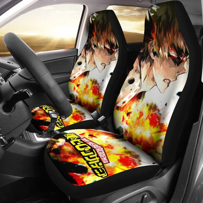 Anger Katsuki Bakugo With Red Eyes Fire My Hero Academia Car Seat Covers Mn04 Universal Fit 225721