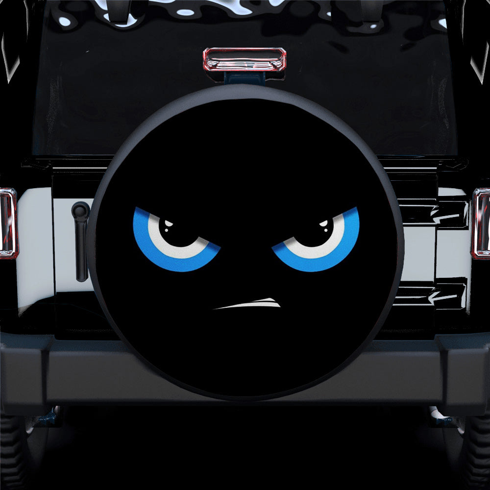 Angry Blue Eyes Car Spare Tire Cover