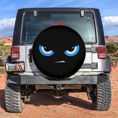 Angry Blue Eyes Car Spare Tire Cover