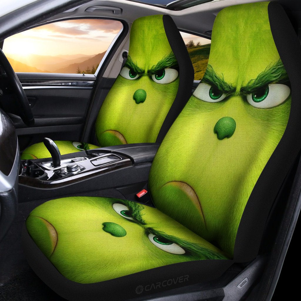 Angry Grinch Car Seat Covers Custom Car Accessories Christmas Decorations