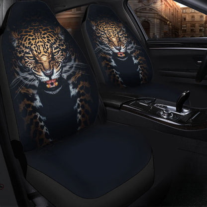 Angry Leopard Car Seat Cover
