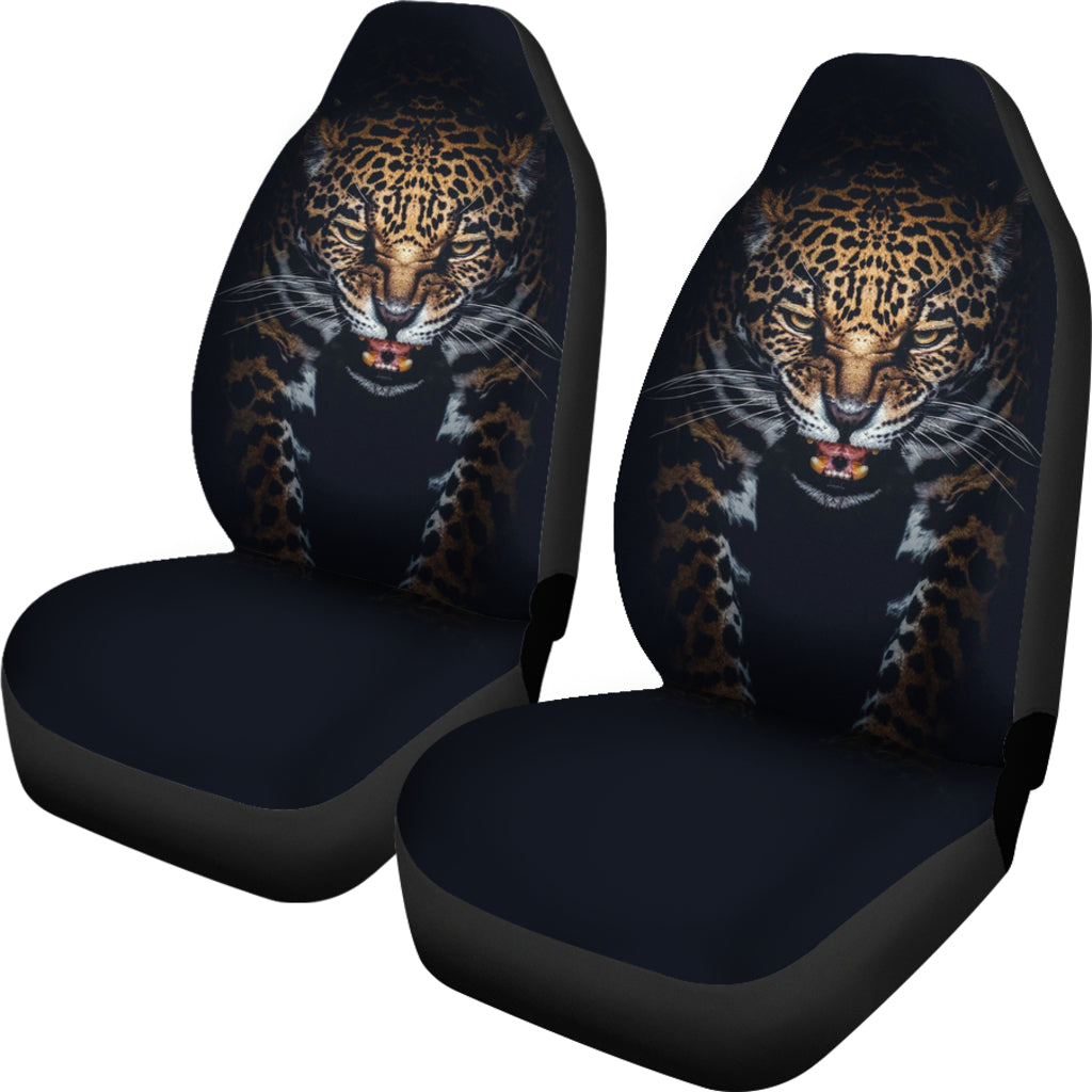 Angry Leopard Car Seat Cover