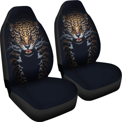 Angry Leopard Car Seat Cover