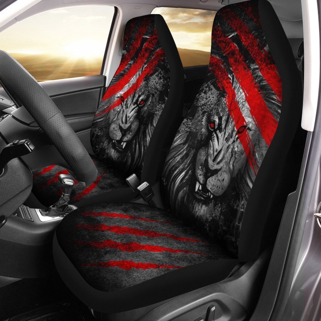 Angry Lion Car Seat Covers Custom Lion Car Accessories