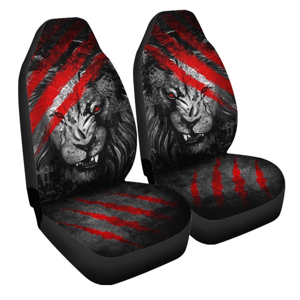 Angry Lion Car Seat Covers Custom Lion Car Accessories