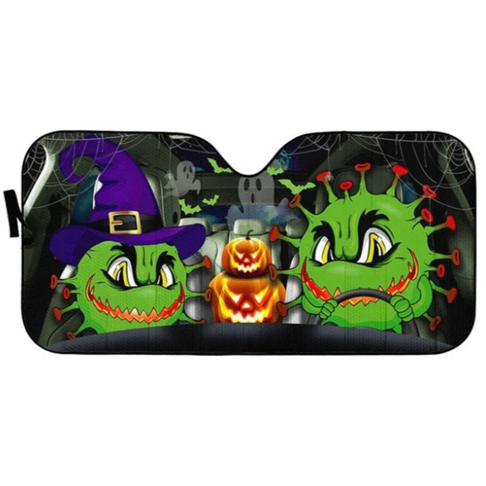Angry Monter Halloween Custom Car Auto Sun Shades Windshield Accessories Decor Gift