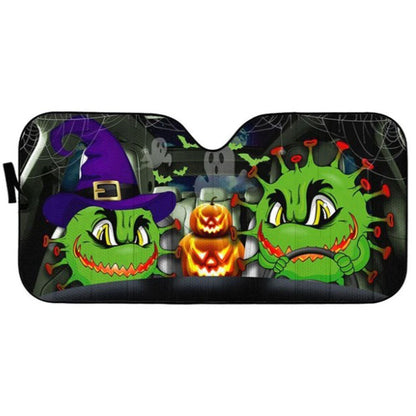 Angry Monter Halloween Custom Car Auto Sun Shades Windshield Accessories Decor Gift