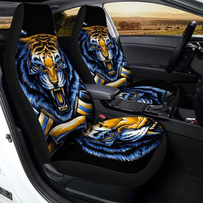 Angry Tiger Face Car Seat Covers Custom Tiger Car Accessories