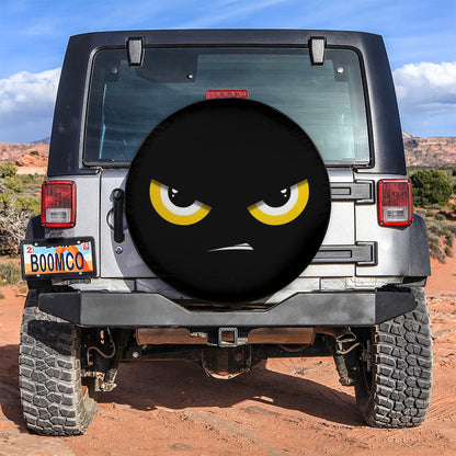 Angry Yellow Eyes Car Spare Tire Cover