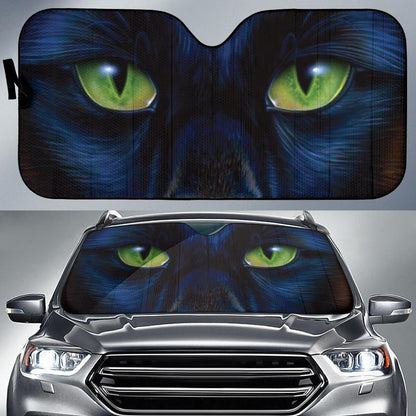 Animal Panther Blue Eyes Car Auto Sun Shades