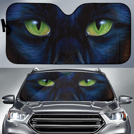 Animal Panther Blue Eyes Car Auto Sun Shades