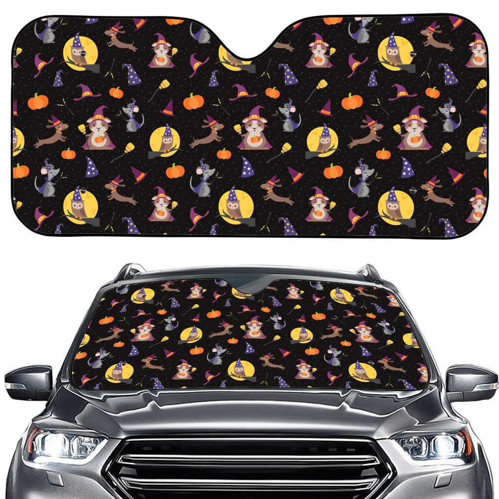 Animal Wizard Pattern Print Car Windshield Sun Shade