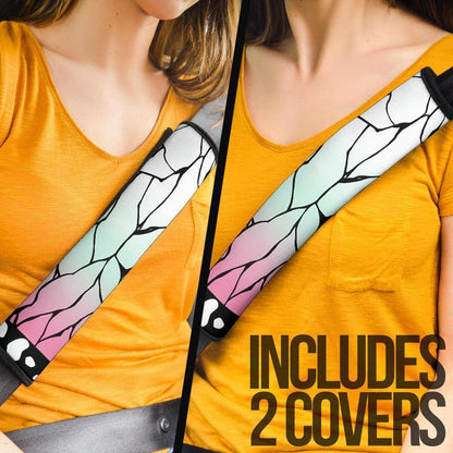 Anime Demon Slayer Kochou Kanae Patterns Car Seat Belt Cover Custom Car Accessories