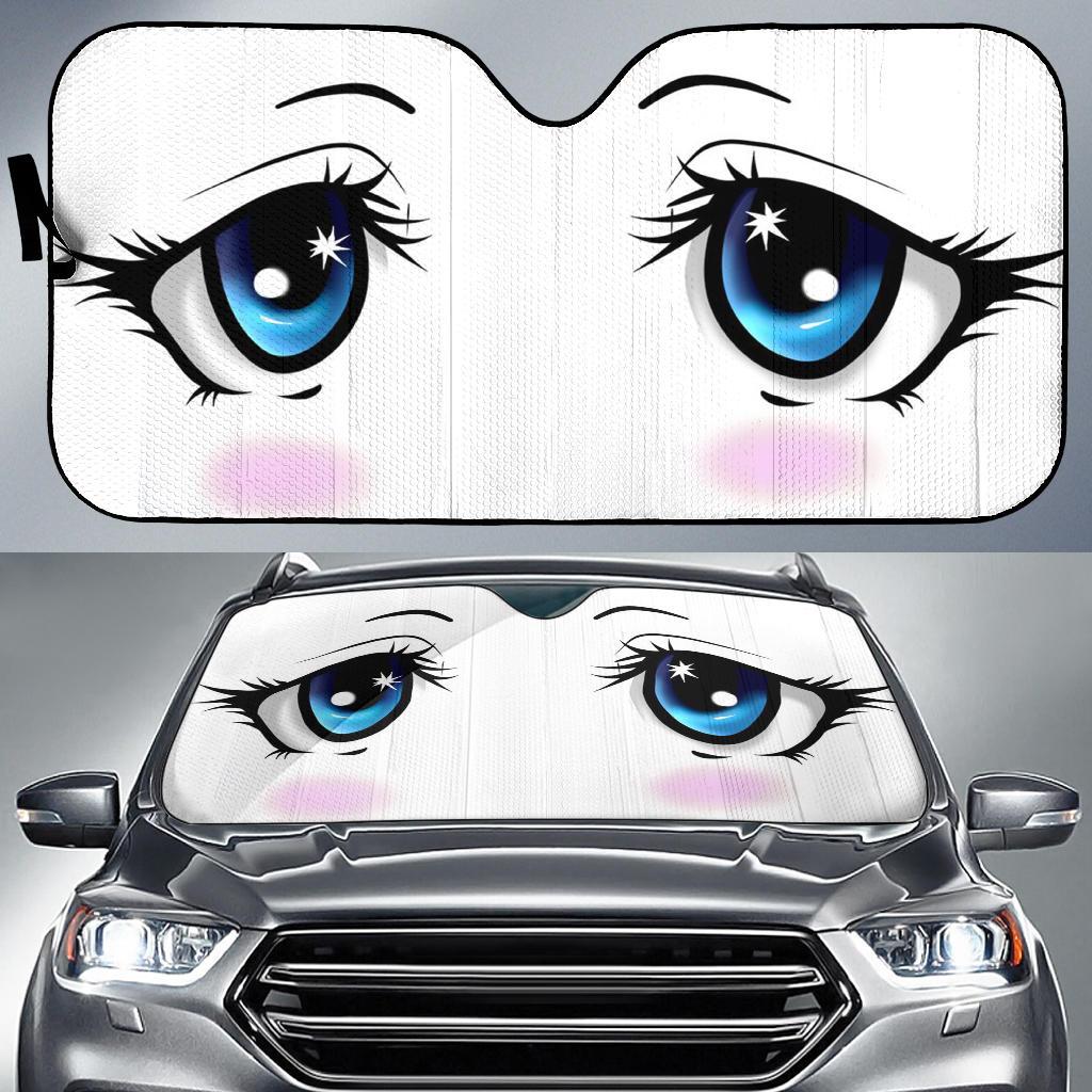 Anime Eyes Car Sun Shades Windshield Accessories Decor Gift