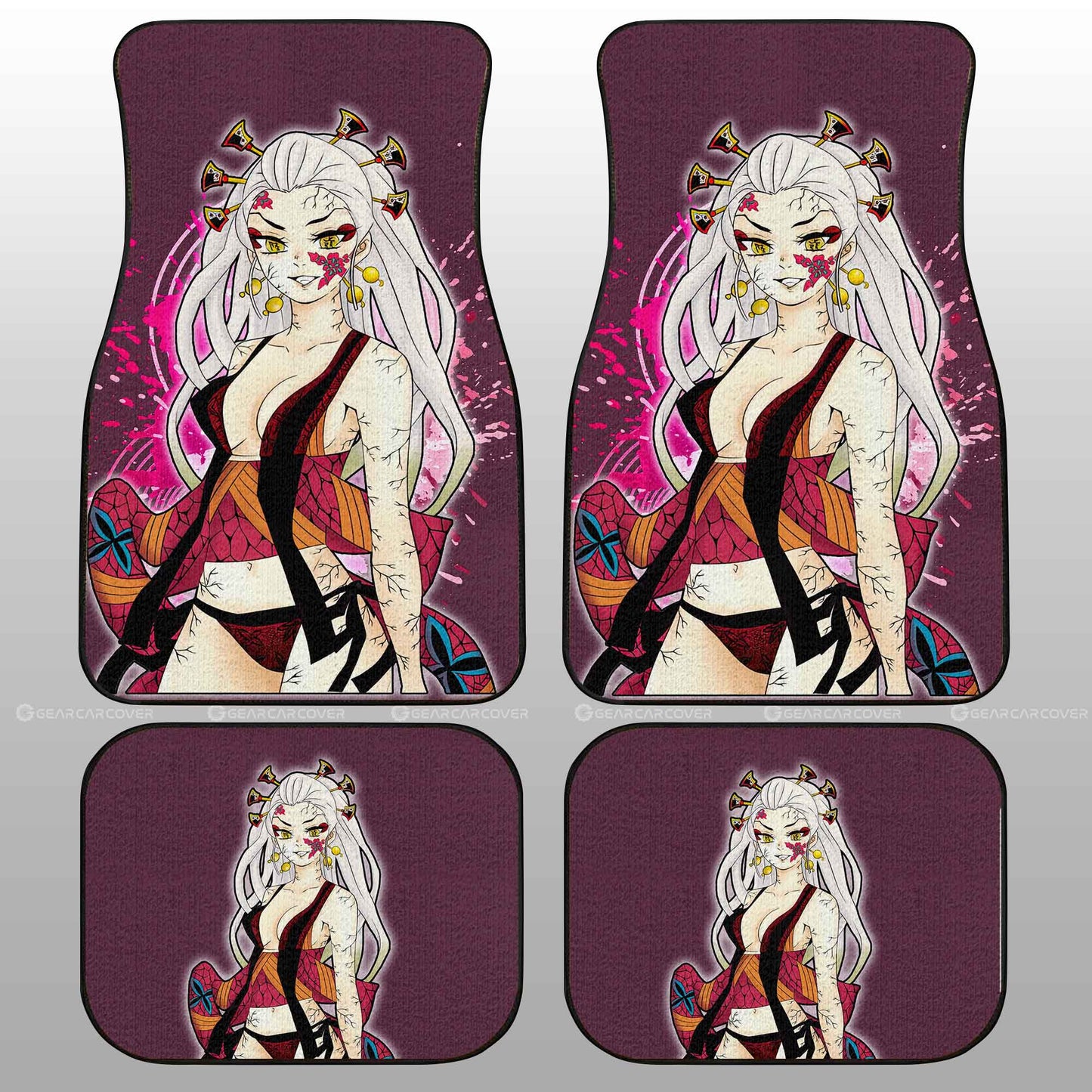 Anime Sexy Girl Daki Car Floor Mats Custom Demon Slayer Anime