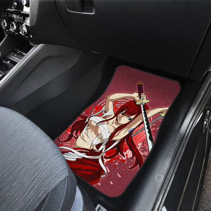 Anime Sexy Girl Erza Scarlet Car Floor Mats Custom Fairy Tail Anime