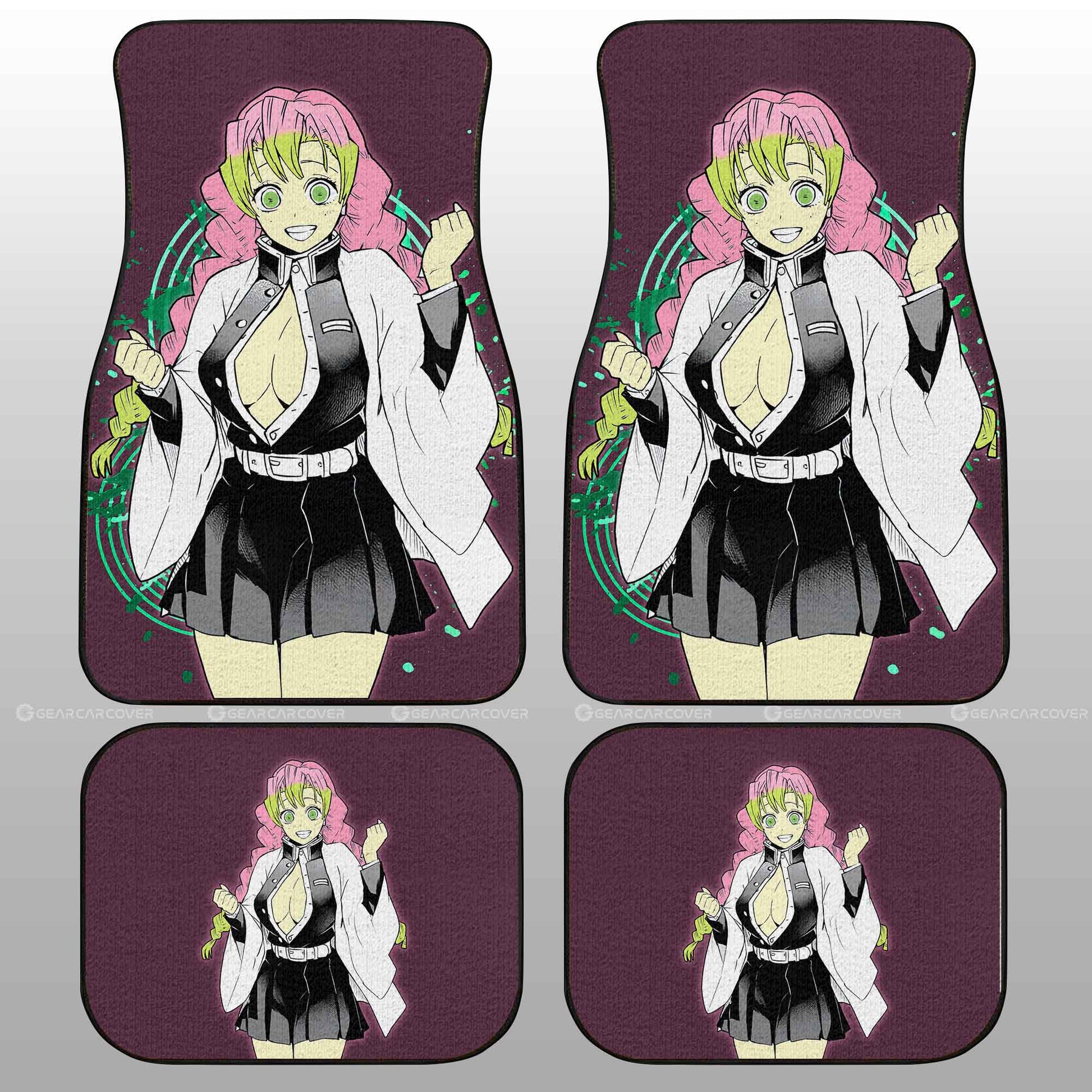 Anime Sexy Girl Kanroji Mitsuri Car Floor Mats Custom Demon Slayer Anime