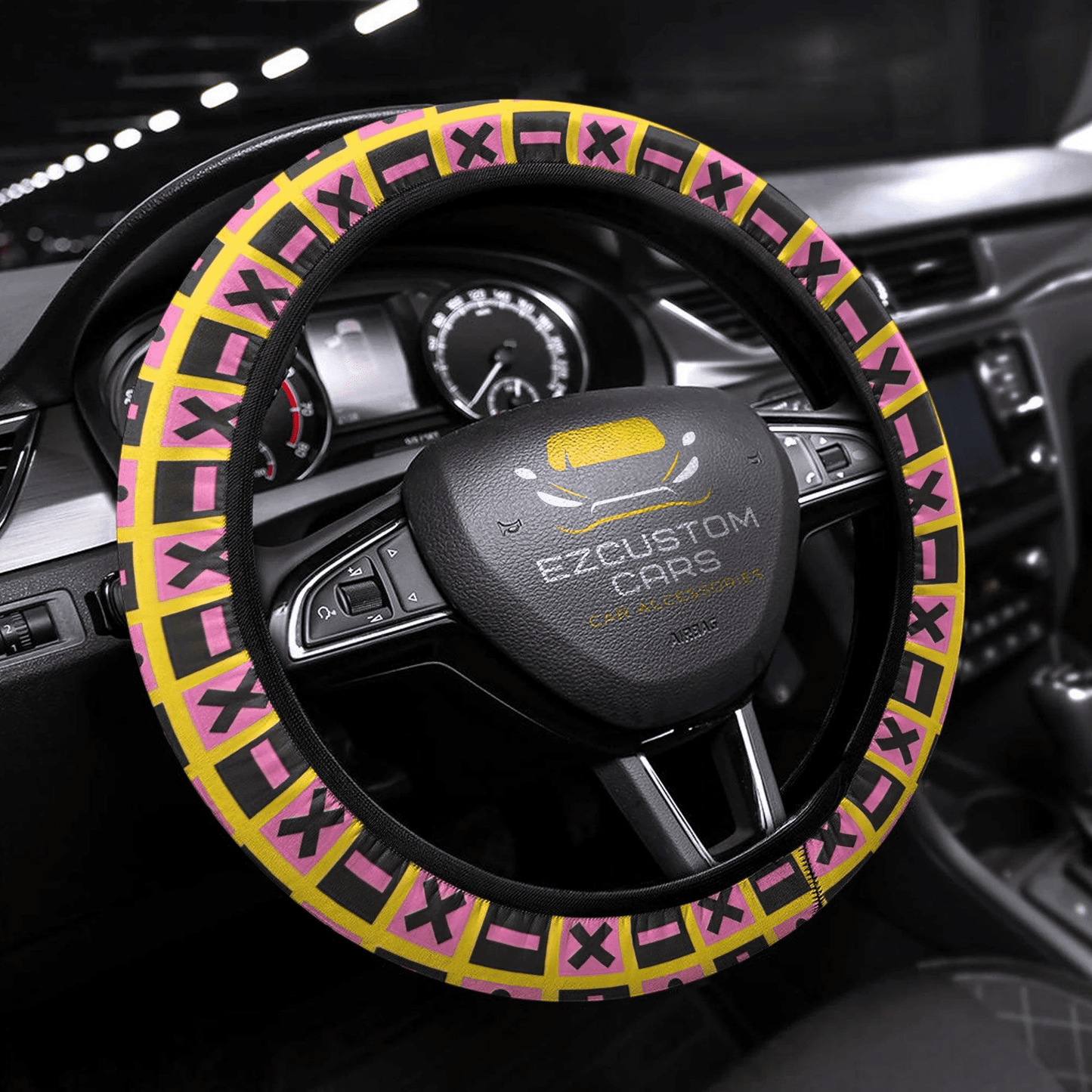 Anime Steering Wheel Cover Custom Jojo Bizzare Adventure Anime Car Accessories Patterns