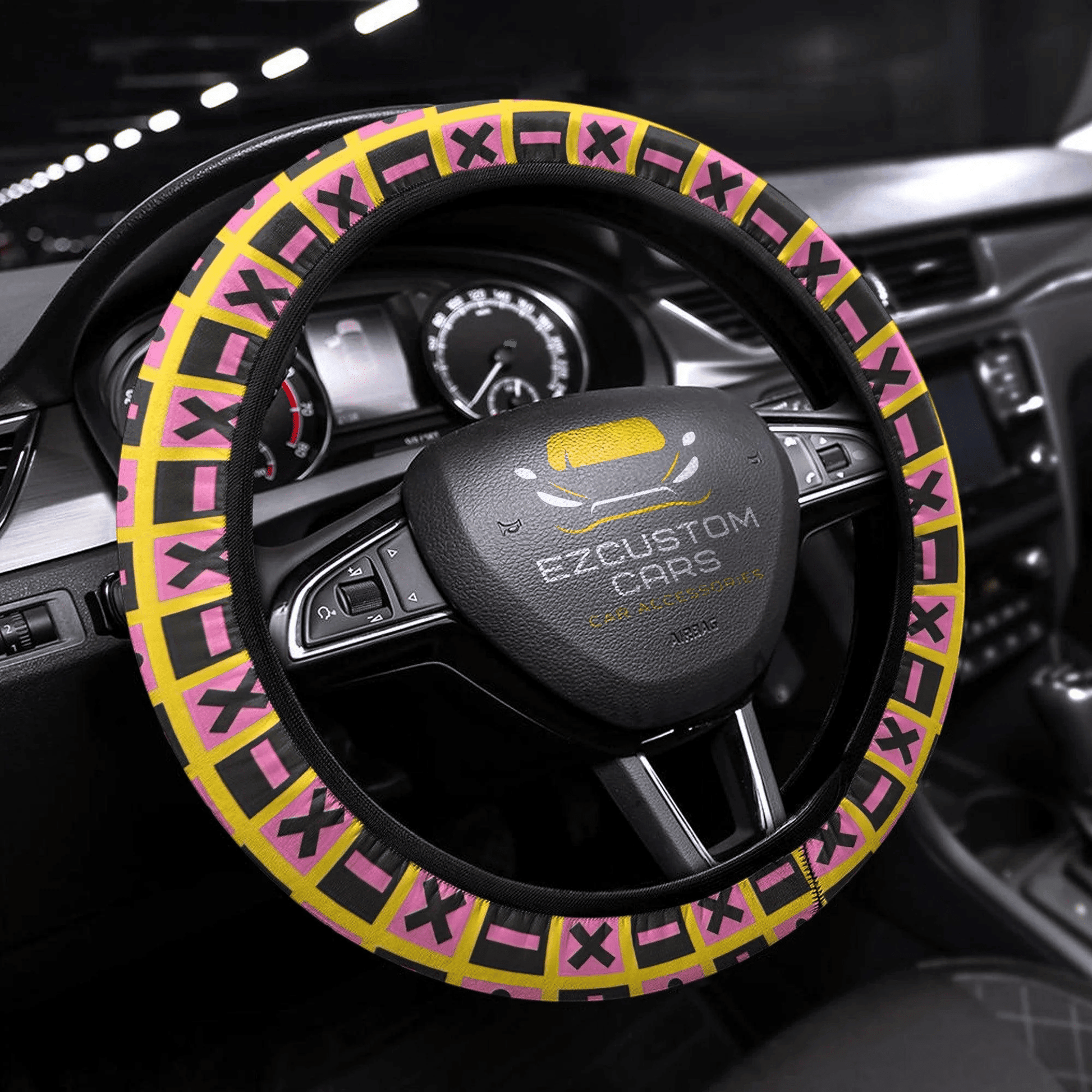 Anime Steering Wheel Cover Custom Jojo Bizzare Adventure Anime Car Accessories Patterns