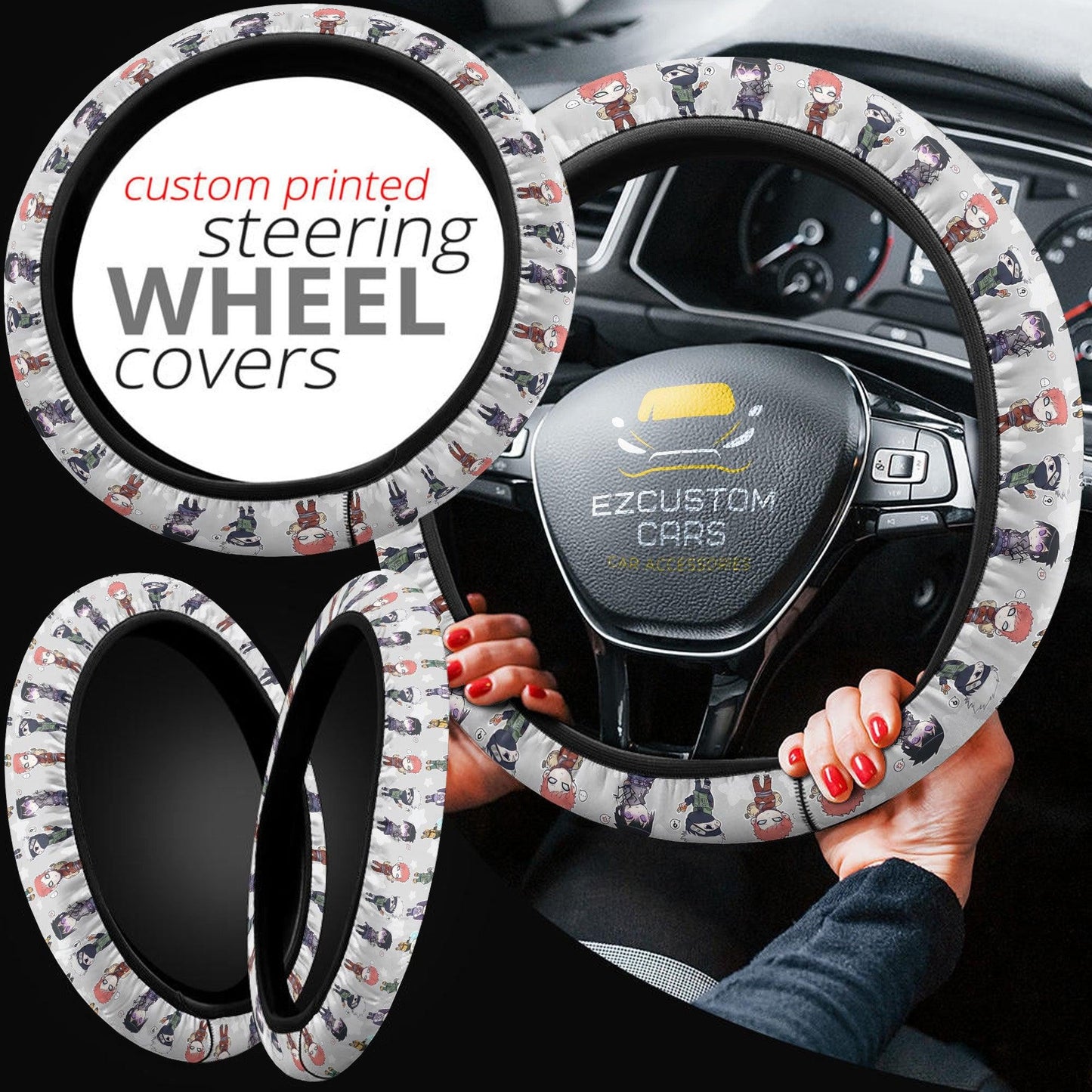 Anime Steering Wheel Cover Naruto Anime Car Accessories