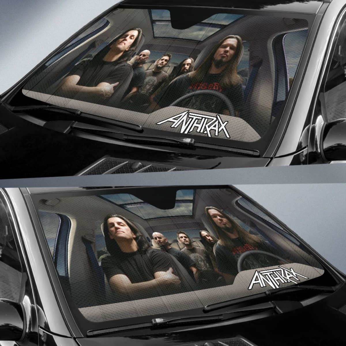 Anthrax Car Sun Shade Rock Band Sun Visor Fan Gift Idea Universal Fit 174503