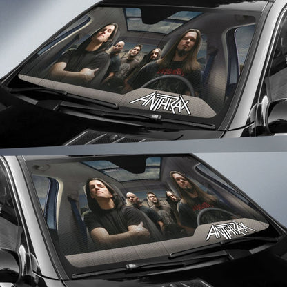 Anthrax Car Sun Shade Rock Band Sun Visor Fan Gift Idea Universal Fit 174503