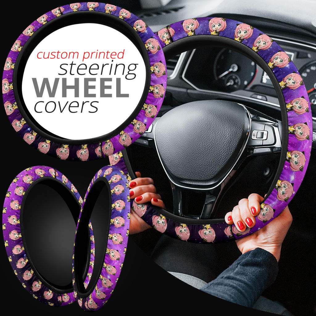 Anya Spy X Family Galaxy Car Steering Wheel Cover