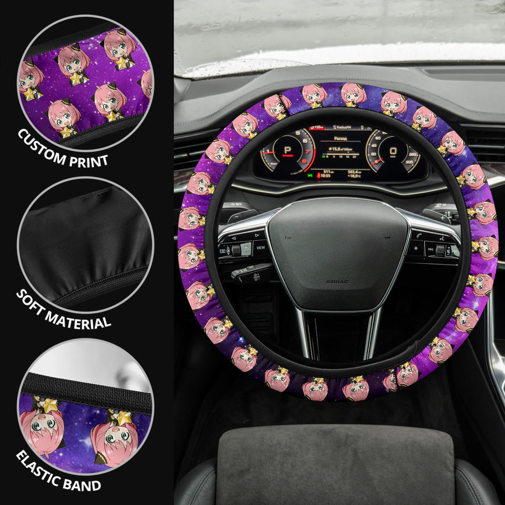 Anya Spy X Family Galaxy Car Steering Wheel Cover