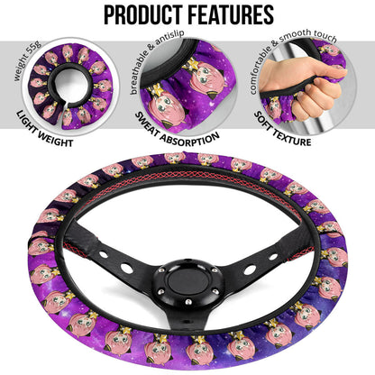 Anya Spy X Family Galaxy Car Steering Wheel Cover
