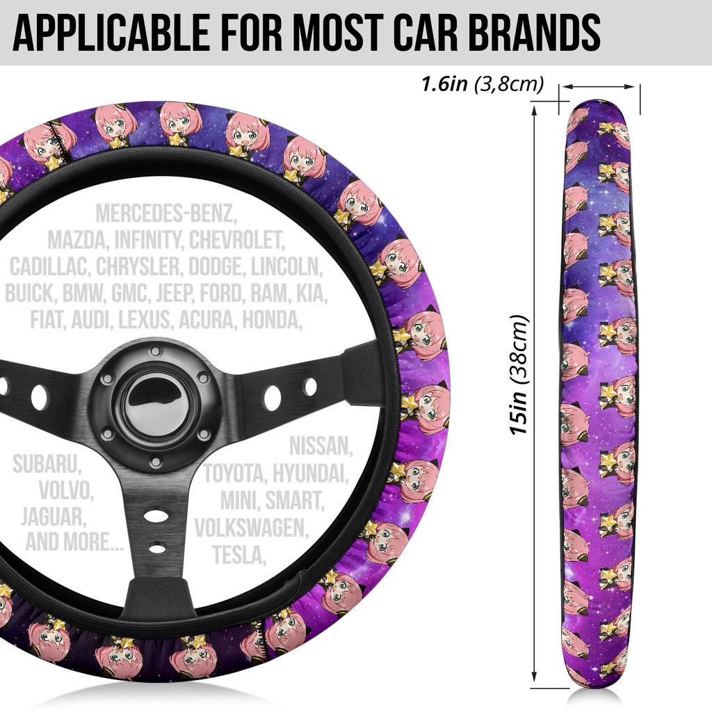 Anya Spy X Family Galaxy Car Steering Wheel Cover