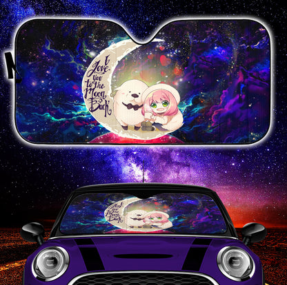 Anya Spy x Family Dog Love You To The Moon Galaxy Car Auto Sunshades