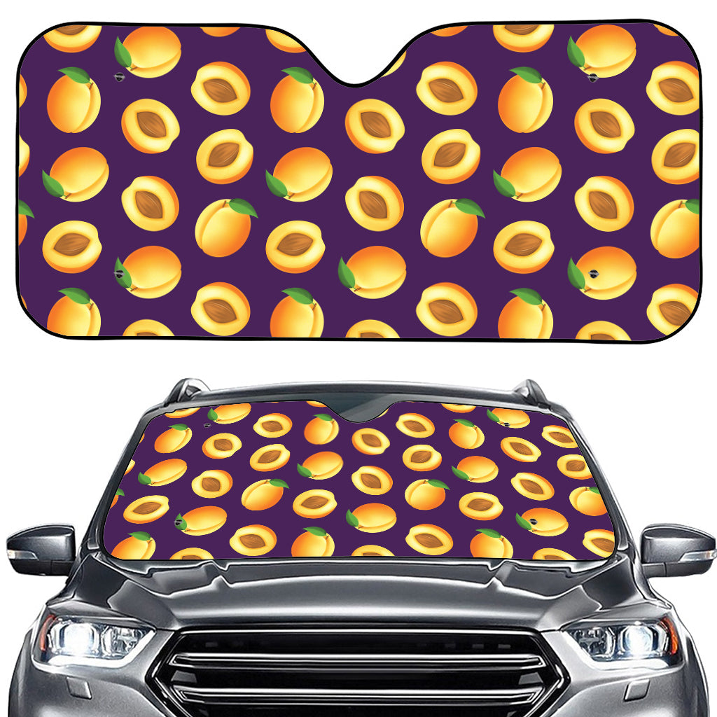 Apricot Fruit Pattern Print Car Windshield Sun Shade