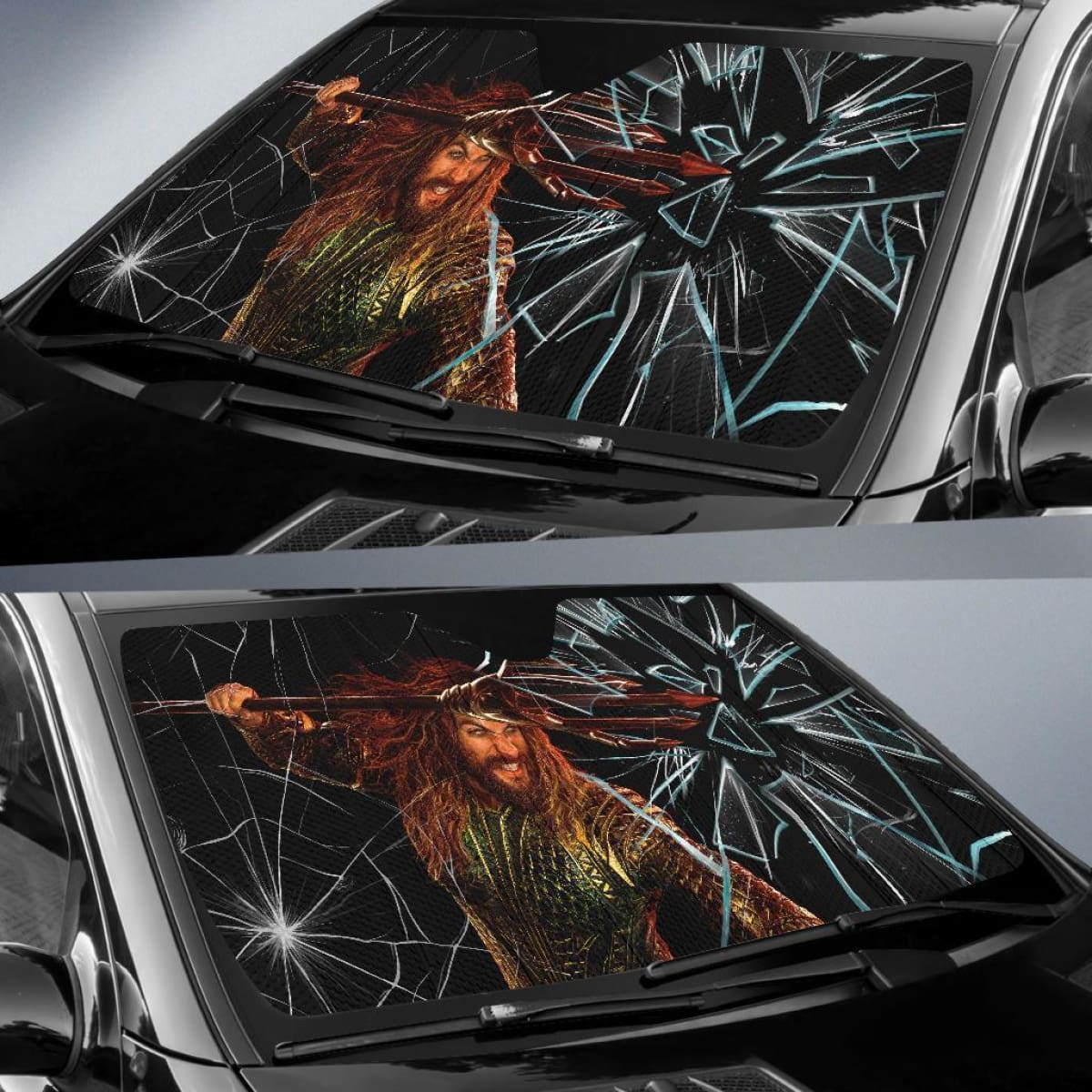 Aquaman Car Auto Sun Shade Broken Windshield Funny Gift Universal Fit 174503